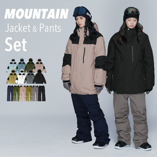スノーボードウェア レディース 上下セット ルーズシルエット マウンテン スキーウェア 中綿入り 撥水 防寒 25-26モデル ICEPARDAL/アイスパーダル ISET-60