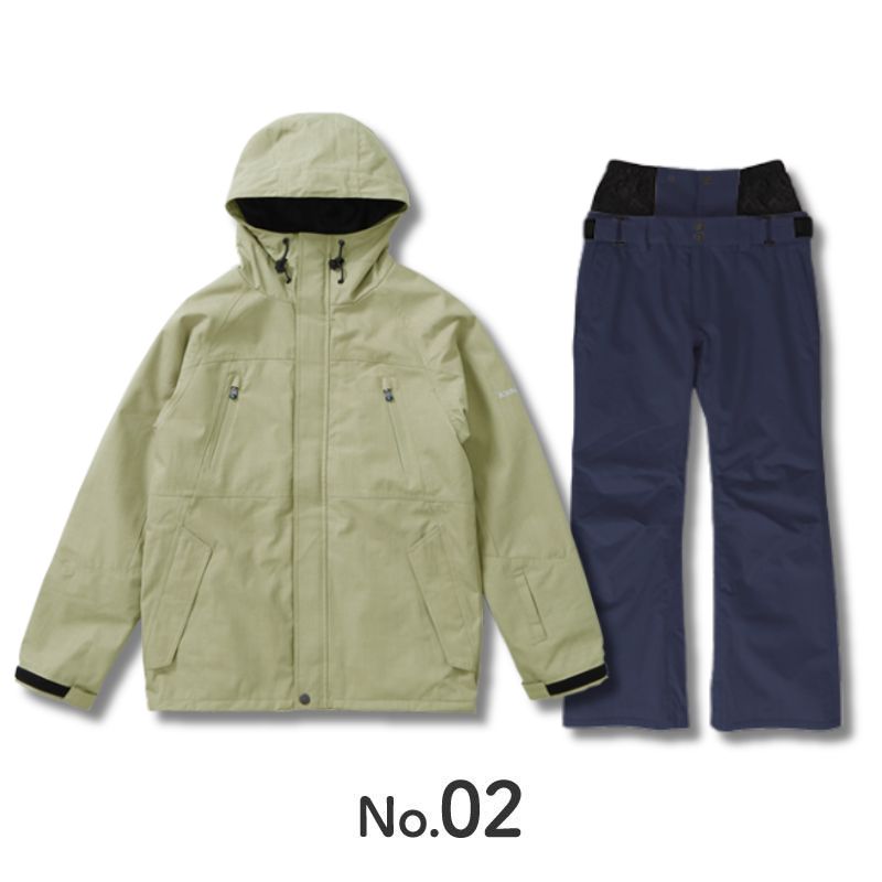 5点セット レンタルよりお得 福袋 スノーボードウェア 上下セット グローブ ゴーグル ニット帽 レディース スキーウェア レギュラーシルエット ICEPARDAL アイスパーダル ISET-2324