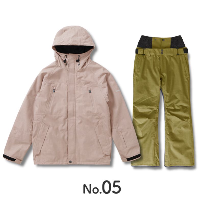 5点セット レンタルよりお得 福袋 スノーボードウェア 上下セット グローブ ゴーグル ニット帽 レディース スキーウェア レギュラーシルエット ICEPARDAL アイスパーダル ISET-2324