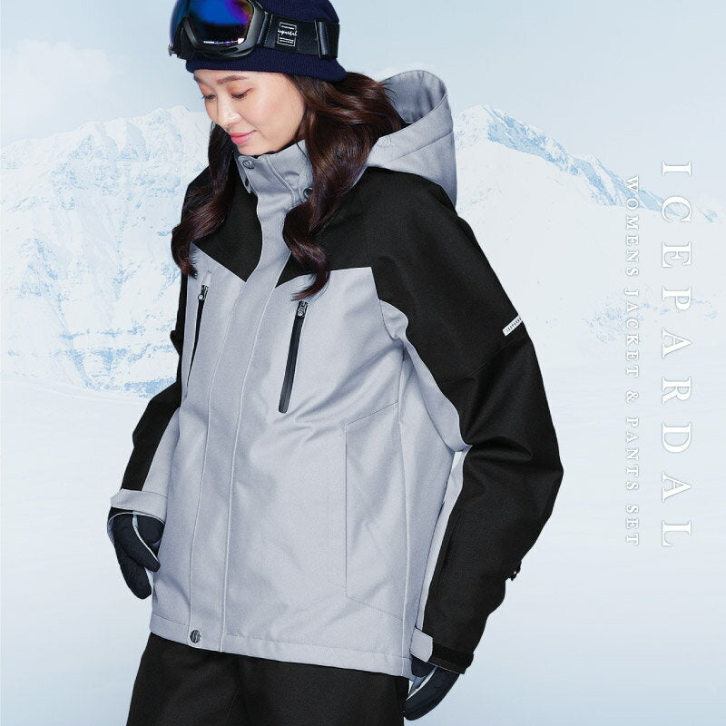 Stretch ski top and bottom set skiwear Ladies ICEPARDAL ICSKI-827 