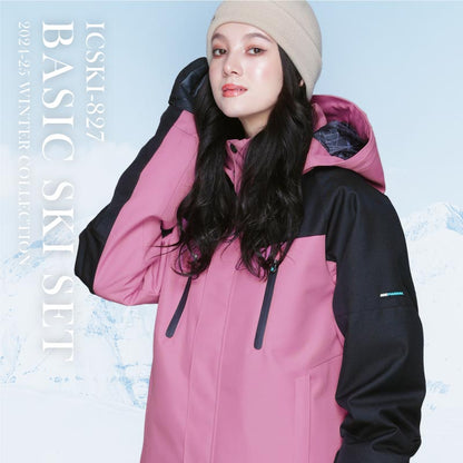 Stretch ski top and bottom set skiwear Ladies ICEPARDAL ICSKI-827 