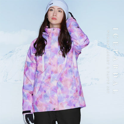 Stretch ski top and bottom set skiwear Ladies ICEPARDAL ICSKI-827 