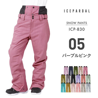 기본 바지 보온성 스노우 보드웨어 여성 ICEPARDAL ICP-830 