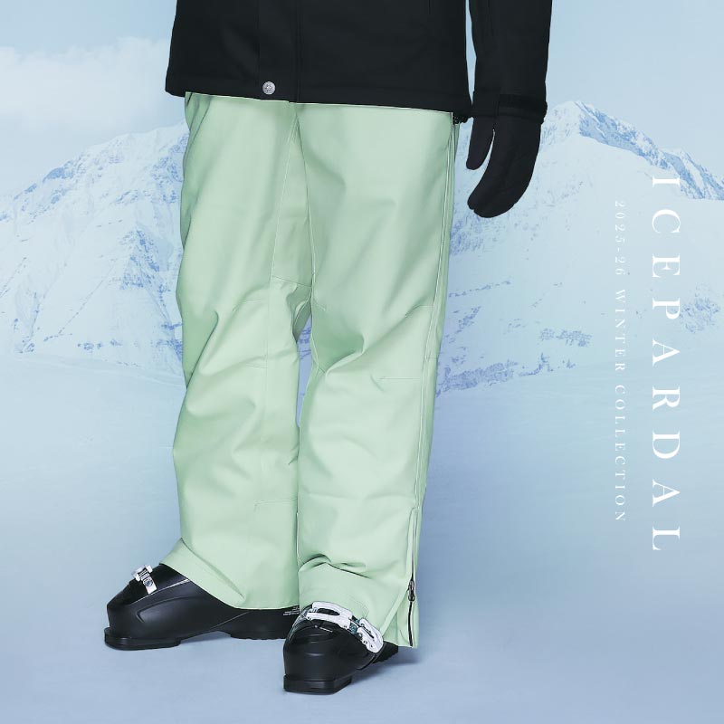 スキーウェア レディース パンツ単品 レギュラーシルエット伸縮性 中綿入り 撥水 防寒 25-26モデル ICEPARDAL/アイスパーダル ICP-837W