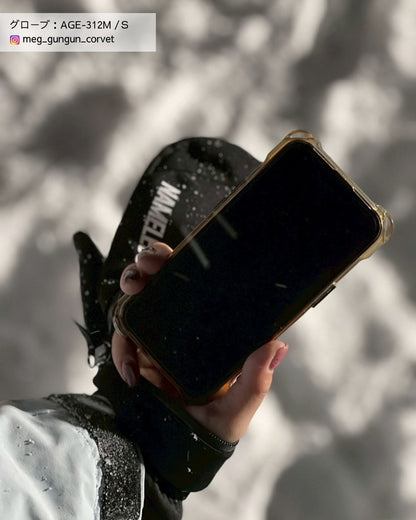 スノーグローブ ミトングローブ メンズ レディース スノーボード スノボ スキー ハンドアウト ハイボラ 手が出る スマホ操作 撥水 防風 止水ファスナー 保温 インナーグローブ付 namelessage/ネームレスエイジ AGE-312M メール便発送