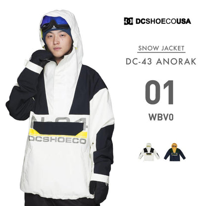 DC SHOES/ディーシー メンズ スノージャケット DC-43 ANORAK 2024SNOW ADYTJ03077 スキーウェア スノーウェア スノボウェア ボードウェア フード パスポケット 防寒 アウター 上着 ジャケット 男性用