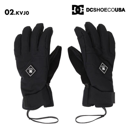 DC SHOES/ディーシー メンズ 5指グローブ FRANCHISE GLOVE 2024SNOW DGV243919 スノーボード スキー 防寒 手袋 防水 透湿 ゴーグル拭きパネル タッチパネル対応 リーシュコード タッチパネル対応 男性用