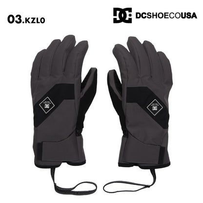 DC SHOES/ディーシー メンズ 5指グローブ FRANCHISE GLOVE 2024SNOW DGV243919 スノーボード スキー 防寒 手袋 防水 透湿 ゴーグル拭きパネル タッチパネル対応 リーシュコード タッチパネル対応 男性用