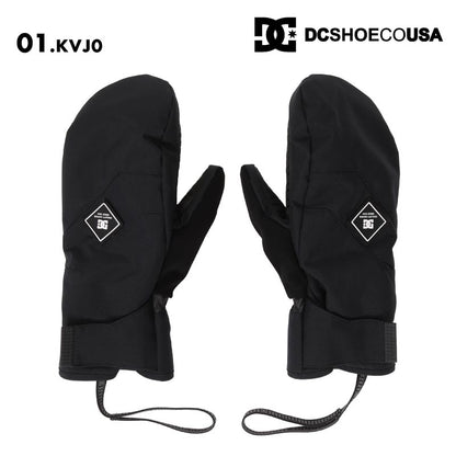 DC SHOES/ディーシー メンズ ミトングローブ FRANCHISE MITTEN 2024SNOW DGV243920 スノーボード スキー 防寒 手袋 保温性 温かい リーシュコード 10Kインサート ゴーグル拭きパネル ５本指ライナー 男性用