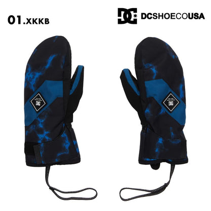 DC SHOES/ディーシー キッズ ジュニア ミトングローブ FRANCHISE YOUTH MITTEN 2024SNOW KGV243930 スノーボード スキー 防寒 手袋 防水 透湿 撥水 ベルクロタブ ゴーグル拭きパネル リーシュコード ジュニア 子供用 こども用 男の子用 女の子用