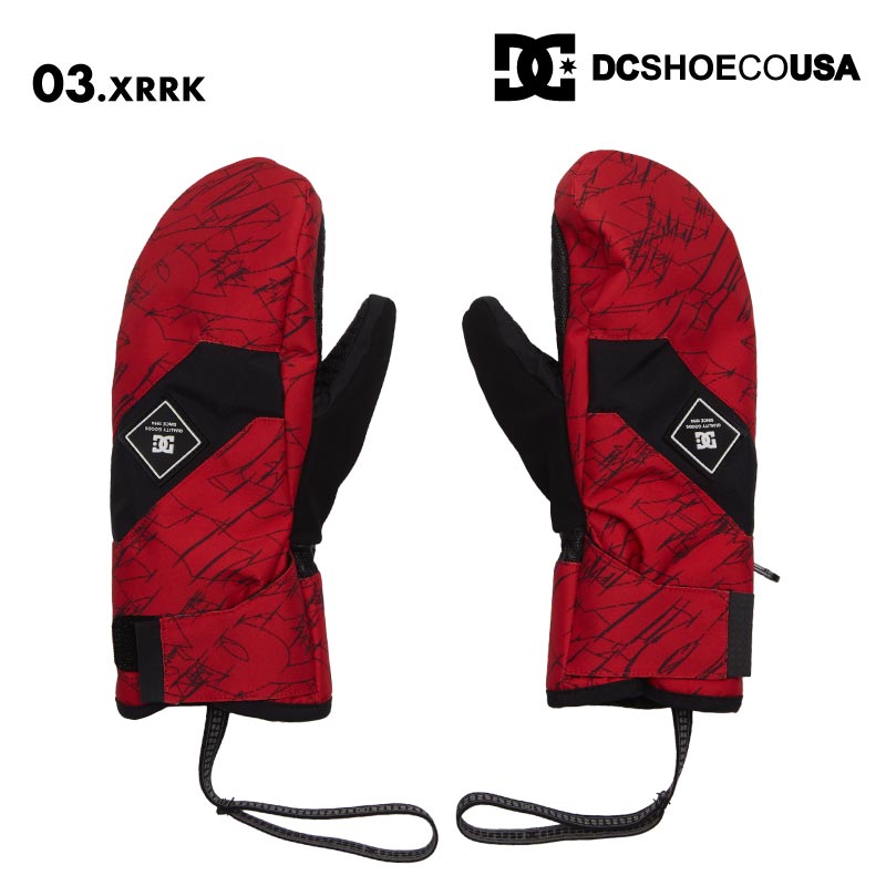 DC SHOES/ディーシー キッズ ジュニア ミトングローブ FRANCHISE YOUTH MITTEN 2024SNOW KGV243930 スノーボード スキー 防寒 手袋 防水 透湿 撥水 ベルクロタブ ゴーグル拭きパネル リーシュコード ジュニア 子供用 こども用 男の子用 女の子用