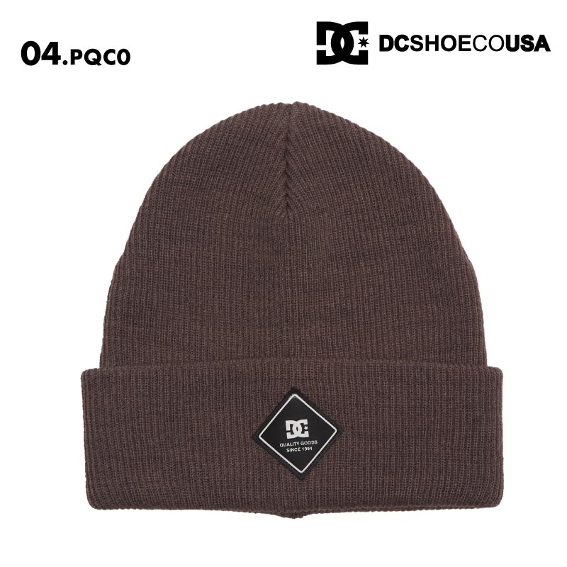 DC SHOES/ディーシー メンズ ニット帽 LABEL BEANIE 2024SNOW DBE243923 スノーボード スキー スノボ 防寒 ビーニー ニットキャップ リブニット ロゴ 正規品 男性用【メール便発送 24FW-05】