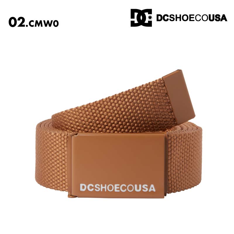 DC SHOES/ディーシー メンズ ベルト WEB BELT 3 2024 FALL DBT244224 ウェビングベルト 栓抜き付きバックル テープベルト 男性用 デボス加工ロゴ