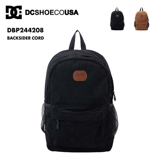 DC SHOES/ディーシー メンズ バックパック BACKSIDER CORD 2024 FALL DBP244208 リュック 鞄 かばん ザック 25L コーデュロイ 秋冬 メッシュポケット 通勤 通学