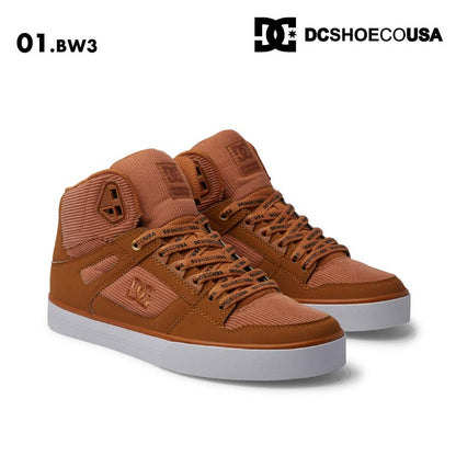 DC SHOES/ディーシー メンズ シューズ PURE HIGH-TOP WC SE SN 2024 FALL DM244020 靴 運動靴 通気性が高い 耐摩耗ラバー スニーカー ロゴ ブランド ハイカット くつ 男性用