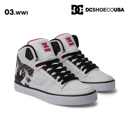 DC SHOES/ディーシー メンズ シューズ PURE HIGH-TOP WC SE SN 2024 FALL DM244020 靴 運動靴 通気性が高い 耐摩耗ラバー スニーカー ロゴ ブランド ハイカット くつ 男性用