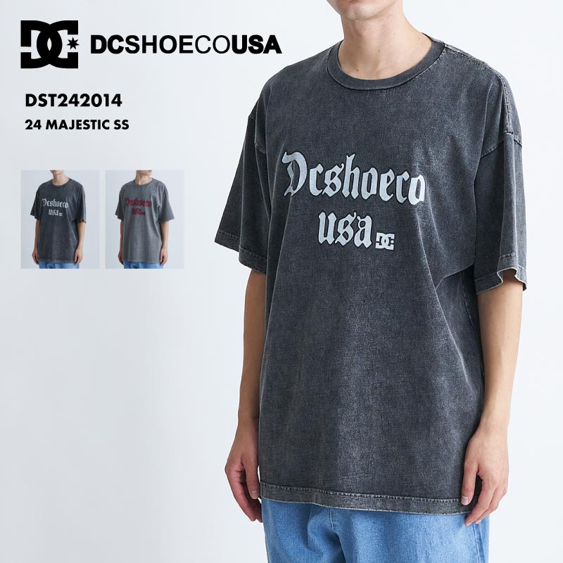 DC SHOES/ディーシー メンズ 半袖 Tシャツ 24 MAJESTIC SS 2024 SUMMER DST242014 ドロップショルダー ヴィンテージ調 ビッグシルエットシルエット ビッグシルエット カットソー 大きめ 大きい ブランド 正規品 男性用