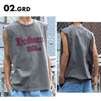 DC SHOES/ディーシー メンズ タンクトップ Ｔシャツ 24 MAJESTIC SLEEVELESS 2024 SUMMER DSL242021 ヘビーウェイト ノースリーブ ヴィンテージ調 ビッグシルエットシルエット ビッグシルエット カットソー 大きめ 大きい 正規品 男性用【メール便発送 24SS-10】