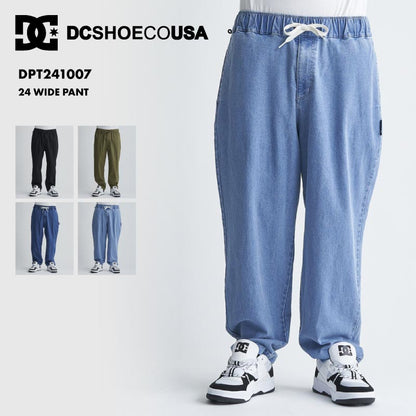 DC SHOES/ディーシー メンズ スケートボードパンツ 24 WIDE PANT SPRING 2024 DPT241007 ストレッチ氏 ワイドシルエット シンプル ウエストゴム 人気 ブランド おしゃれ ギフト プレゼント 男性用