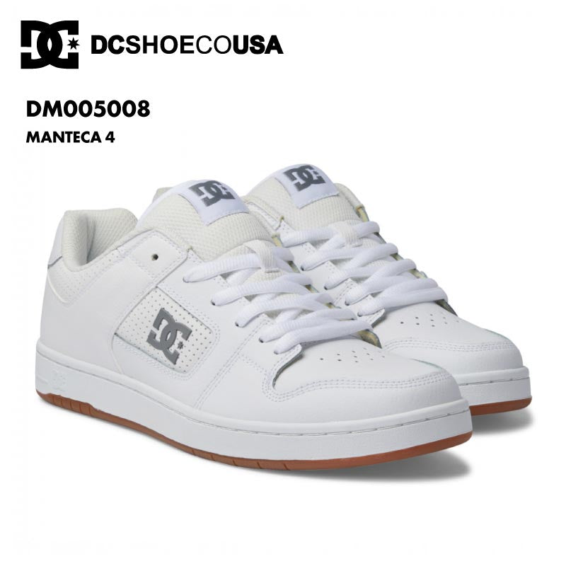 DC SHOES/ディーシー メンズ シューズ 靴 MANTECA 4  SPRING 2024 DM005008 スニーカー ホワイト 無地 シンプル おしゃれ かっこいい 耐摩耗性 ブランド ロゴ