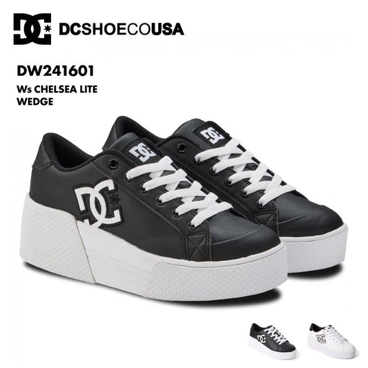 DC SHOES/ディーシー レディース シューズ 靴 Ws CHELSEA LITE WEDGE SPRING 2024 DW241601 女性 厚底 スニーカー ホワイト 白 チェルシーウェッジ おしゃれ かわいい ブランド ロゴ