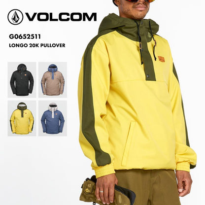 VOLCOM/ボルコム メンズ スノージャケット LONGO 20K PULLOVER 2025 SNOW G0652511 スノーボード スキー ウインタースポーツ 防寒 スノボウェア スキーウェア アウター バギーフィット 通気性 レトロ 男性用