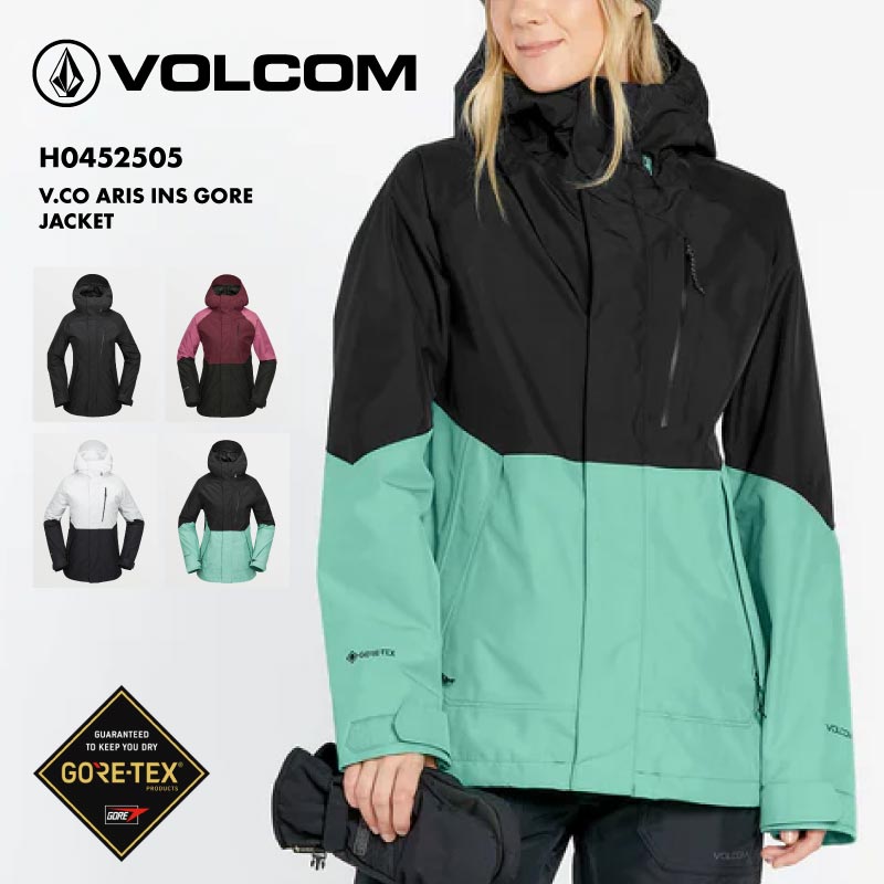 VOLCOM/ボルコム レディース GORE-TEX スノージャケット V.CO ARIS INS GORE JACKET 2025 SNOW H0452505 スノーボード スキー ウインタースポーツ 防寒 スノボウェア スキーウェア アウター リラックスフィット ゴーグルポケット 通気性 女性用