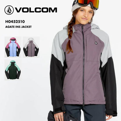 VOLCOM/ボルコム レディース スノージャケット AGATE INS JACKET 2025 SNOW H0452510 スノーボード スキー ウインタースポーツ 防寒 スノボウェア スキーウェア アウター リラックスフィット ゴーグルポケット 断熱材 女性用