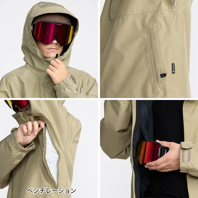 VOLCOM/ボルコム スノーボードウェア メンズ スノージャケット DUA GORE-TEX JACKET 2026 SNOW G0652605 スノーウェア スノボウェア スノーボード スキー ジャケット単品 ゲレンデ 防寒着 アウター ゴアテックス 男性用
