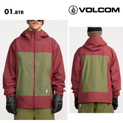 VOLCOM/ボルコム スノーボードウェア メンズ スノージャケット ARTHUR 3L JACKET 2026 SNOW G0652609 スノーウェア スノボウェア スノーボード スキー ジャケット単品 ゲレンデ 防寒着 アウター ブランド 男性用
