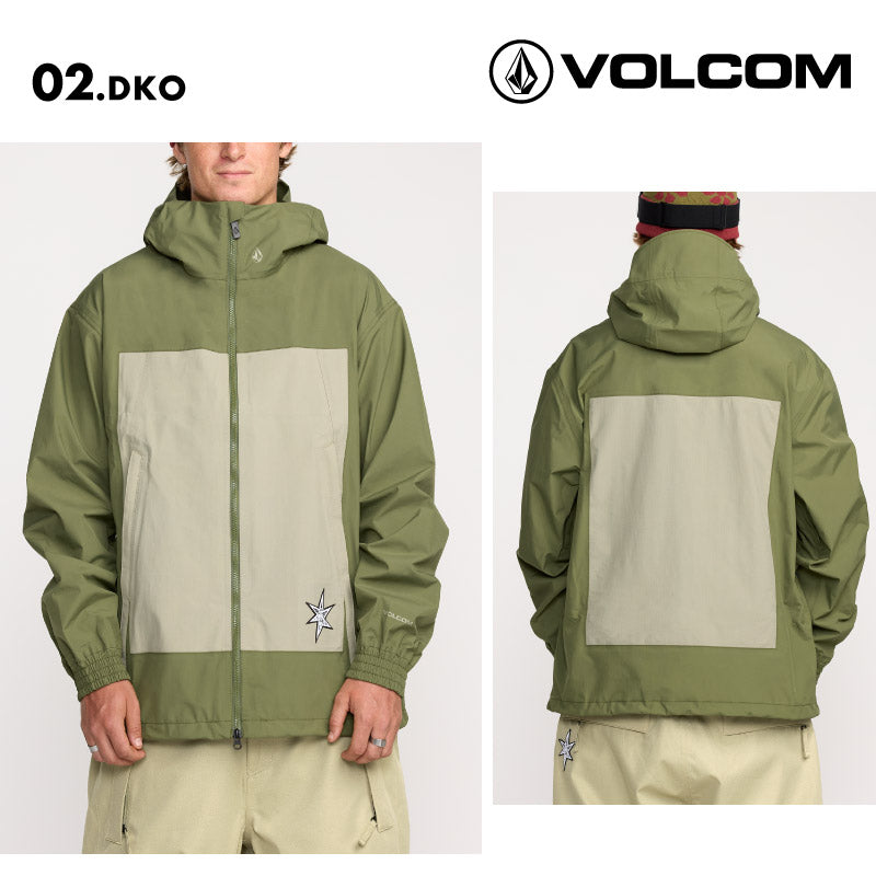 VOLCOM/ボルコム スノーボードウェア メンズ スノージャケット ARTHUR 3L JACKET 2026 SNOW G0652609 スノーウェア スノボウェア スノーボード スキー ジャケット単品 ゲレンデ 防寒着 アウター ブランド 男性用