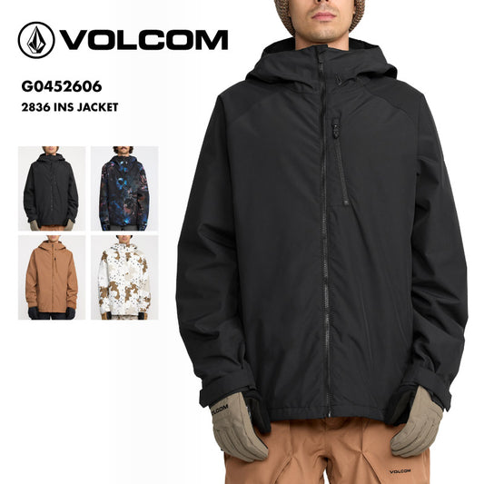 VOLCOM/ボルコム スノーボードウェア メンズ スノージャケット 2836 INS JACKET 2026 SNOW G0452606 スノーウェア スノボウェア スノーボード スキー ジャケット単品 ゲレンデ 防寒着 アウター ブランド 男性用