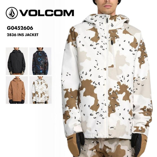 VOLCOM/ボルコム スノーボードウェア メンズ スノージャケット 2836 INS JACKET 2026 SNOW G0452606 スノーウェア スノボウェア スノーボード スキー ジャケット単品 ゲレンデ 防寒着 アウター ブランド 男性用