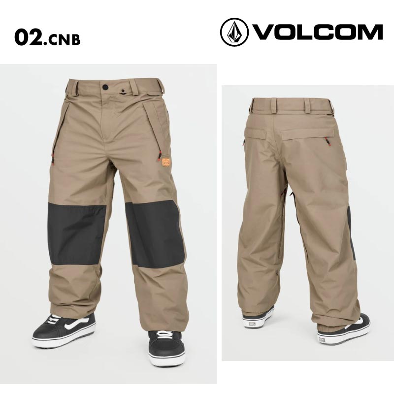 VOLCOM/ボルコム メンズ GORE-TEX スノーパンツ LONGO GORE-TEX PANT 2025 SNOW G1352506 スノーボード スキー ウインタースポーツ 防寒 スノボウェア スキーウェア ボトムス バギーフィット バックポケット ウエストバンド 男性用