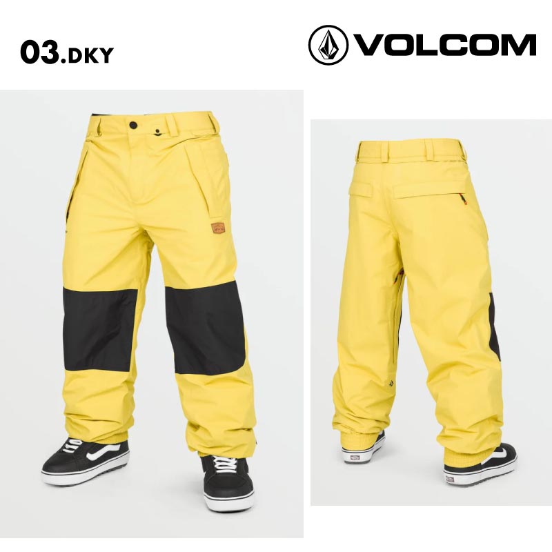 VOLCOM/ボルコム メンズ GORE-TEX スノーパンツ LONGO GORE-TEX PANT 2025 SNOW G1352506 スノーボード スキー ウインタースポーツ 防寒 スノボウェア スキーウェア ボトムス バギーフィット バックポケット ウエストバンド 男性用