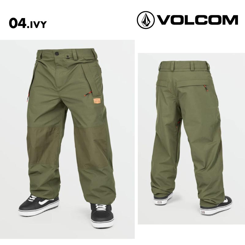 VOLCOM/ボルコム メンズ GORE-TEX スノーパンツ LONGO GORE-TEX PANT 2025 SNOW G1352506 スノーボード スキー ウインタースポーツ 防寒 スノボウェア スキーウェア ボトムス バギーフィット バックポケット ウエストバンド 男性用