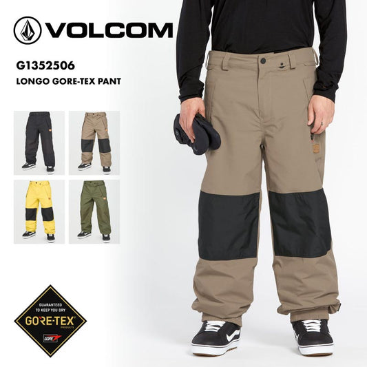 VOLCOM/ボルコム メンズ GORE-TEX スノーパンツ LONGO GORE-TEX PANT 2025 SNOW G1352506 スノーボード スキー ウインタースポーツ 防寒 スノボウェア スキーウェア ボトムス バギーフィット バックポケット ウエストバンド 男性用