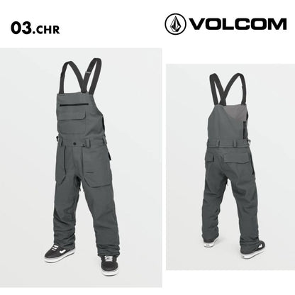 VOLCOM/ボルコム メンズ スノーウェア ビブパンツ ROAN BIB OVERALL 2025 SNOW G1352508 スノーボード スキー ウインタースポーツ 防寒 スノボウェア スキーウェア ボトムス リラックスフィット オーバーオール 胸ポケット 男性用