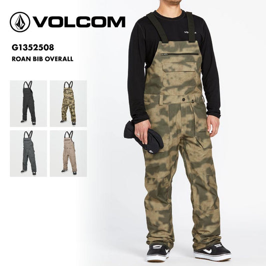 VOLCOM/ボルコム メンズ スノーウェア ビブパンツ ROAN BIB OVERALL 2025 SNOW G1352508 スノーボード スキー ウインタースポーツ 防寒 スノボウェア スキーウェア ボトムス リラックスフィット オーバーオール 胸ポケット 男性用