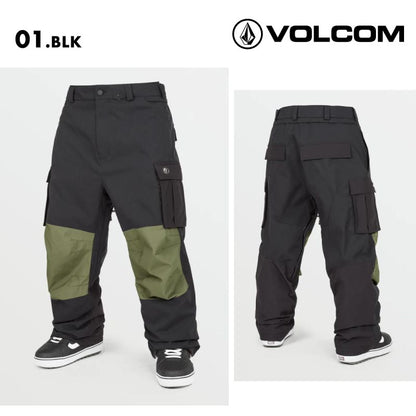 VOLCOM/ボルコム メンズ スノーウェア パンツ NWRK BAGGY PANT 2025 SNOW G1352509 スノーボード スキー ウインタースポーツ 防寒 スノボウェア スキーウェア ボトムス ルーズフィット カーゴポケット ウエストバンド 男性用