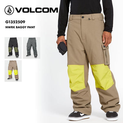 VOLCOM/ボルコム メンズ スノーウェア パンツ NWRK BAGGY PANT 2025 SNOW G1352509 スノーボード スキー ウインタースポーツ 防寒 スノボウェア スキーウェア ボトムス ルーズフィット カーゴポケット ウエストバンド 男性用