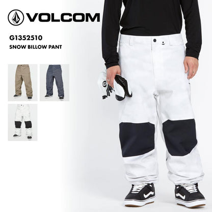 VOLCOM/ボルコム メンズ スノーウェア パンツ SNOW BILLOW PANT 2025 SNOW G1352510 スノーボード スキー ウインタースポーツ 防寒 スノボウェア スキーウェア ボトムス バギーフィット ウエストバンド 防水 男性用