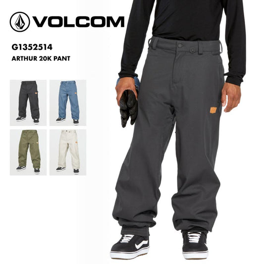 VOLCOM/ボルコム メンズ スノーウェア パンツ ARTHUR 20K PANT 2025 SNOW G1352514 スノーボード スキー ウインタースポーツ 防寒 スノボウェア スキーウェア ボトムス バギーフィット レトロ メッシュ裏地 男性用