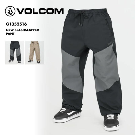 VOLCOM/ボルコム メンズ スノーウェア パンツ NEW SLASHSLAPPER PANT 2025 SNOW G1352516 スノーボード スキー ウインタースポーツ 防寒 スノボウェア スキーウェア ボトムス バギーフィット 伸縮性ウエストバンド 防水 男性用