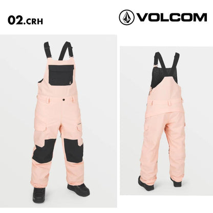 VOLCOM/ボルコム レディース スノーウェア ビブパンツ CRESTON 3D STRETCH BIB OVERALL 2025 SNOW H1252502 スノーボード スキー ウインタースポーツ 防寒 スノボウェア スキーウェア ボトムス リラックスフィット ミッドライズ ドロップシートジッパー 女性用