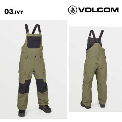 VOLCOM/ボルコム レディース スノーウェア ビブパンツ CRESTON 3D STRETCH BIB OVERALL 2025 SNOW H1252502 スノーボード スキー ウインタースポーツ 防寒 スノボウェア スキーウェア ボトムス リラックスフィット ミッドライズ ドロップシートジッパー 女性用