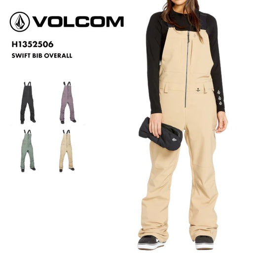 VOLCOM/ボルコム レディース スノーウェア ビブパンツ SWIFT BIB OVERALL 2025 SNOW H1352506 スノーボード スキー ウインタースポーツ 防寒 スノボウェア スキーウェア ボトムス スリムフィット バックポケット 伸縮性サスペンダー 女性用