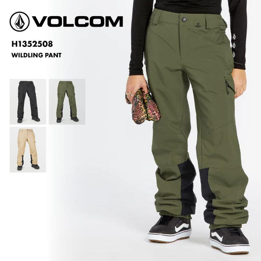 VOLCOM/ボルコム レディース スノーウェア パンツ WILDLING PANT 2025 SNOW H1352508 スノーボード スキー ウインタースポーツ 防寒 スノボウェア スキーウェア ボトムス リラックスフィット バックポケット ミッドライズ 女性用