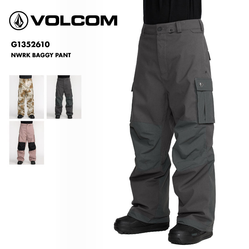 VOLCOM/ボルコム スノーボードウェア メンズ スノーパンツ NWRK BAGGY PANT 2026 SNOW G1352610 スノーウェア スノボウェア スノーボード スキー パンツ単品 ゲレンデ 防寒着 アウター ブランド 男性用