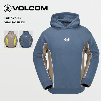 VOLCOM/ボルコム メンズ フリース パーカー VITAL P/O FLEECE 2025 SNOW G4152503 スノーボード スキー ウインタースポーツ 防寒 スノボウェア スキーウェア トップス ルーズフィット リブ編み裾 スウェット 男性用